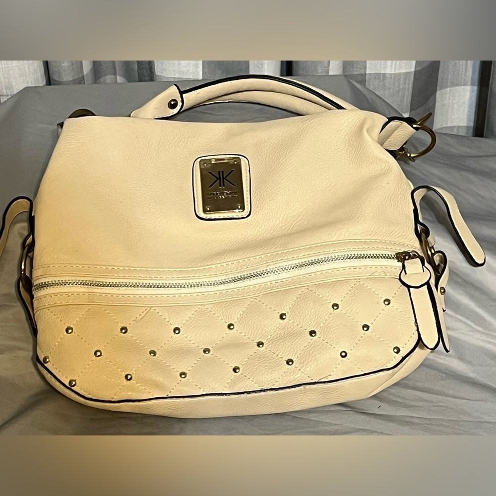 Kim Kardashian Kardashian Kollection Bag Off White Studded Bottom Kim Kardashian Kardashian Kollection Bag Off White Studded Bottom